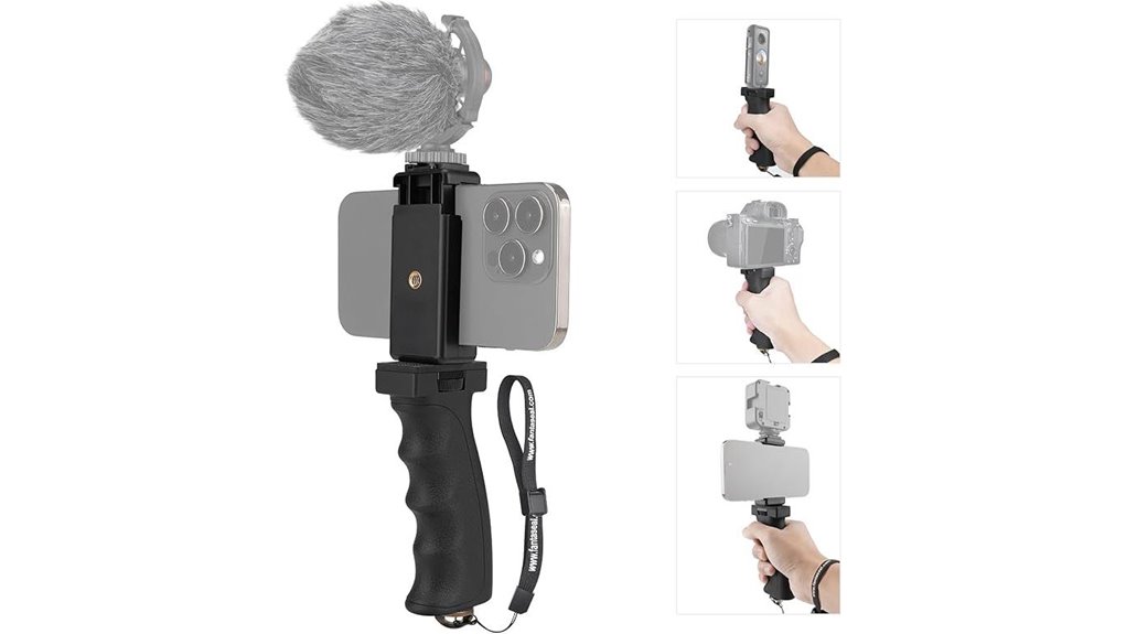 Phone Grips for Travel Photography (Secure One-Hand) Shot Magic 8 universal ergonomic smartphone tripod