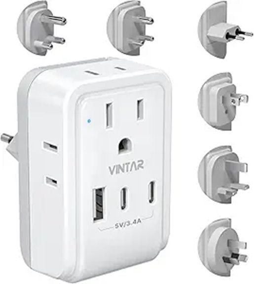 Smart Universal Plug Adapters With USB‑C: Stylish And Safe Designs 5 universal international adapter kit