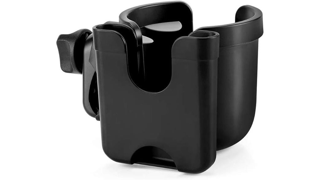 Best Stroller Cup Holders for Travel Strollers (Stable Clamps) 1 universal stroller bike holder