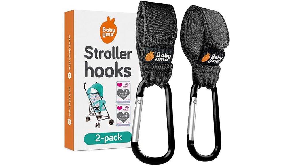 Stroller Travel Hooks (Strong, Non‑Slip) Keep Baby Secure 1 universal uma stroller hooks