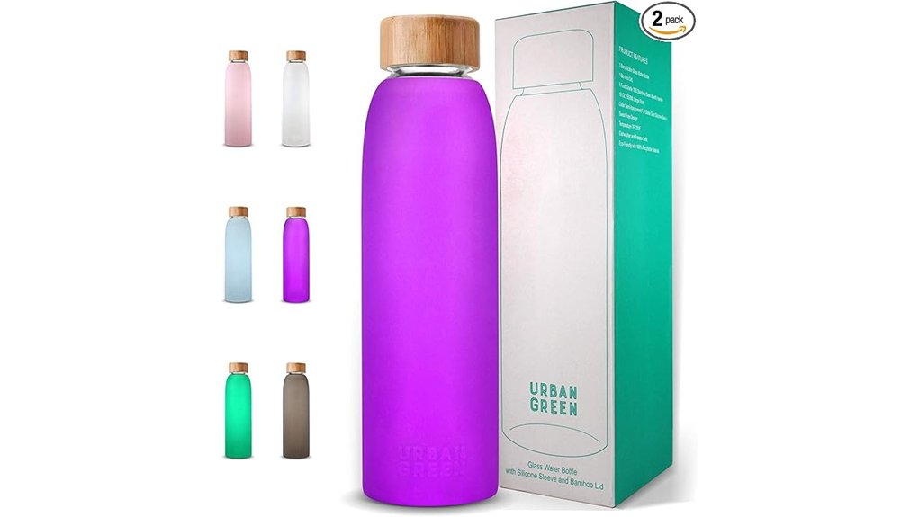 Travel Water Bottles: Stainless Steel vs Plastic vs Glass 11 urban green 18oz sleeve
