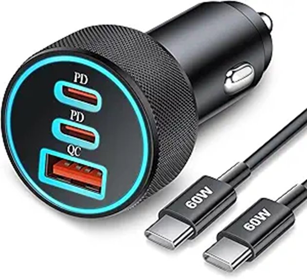 Fast‑Charging USB‑C Car Chargers for Road‑Trip Power 6 usb c 3 port car charger