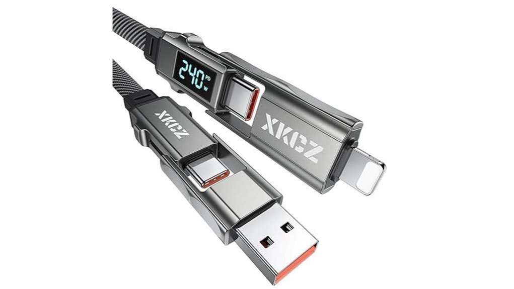 Top USB‑C Cables with Wattage Displays for Power‑Savvy Users 10 usb c 4 in 1 240w display