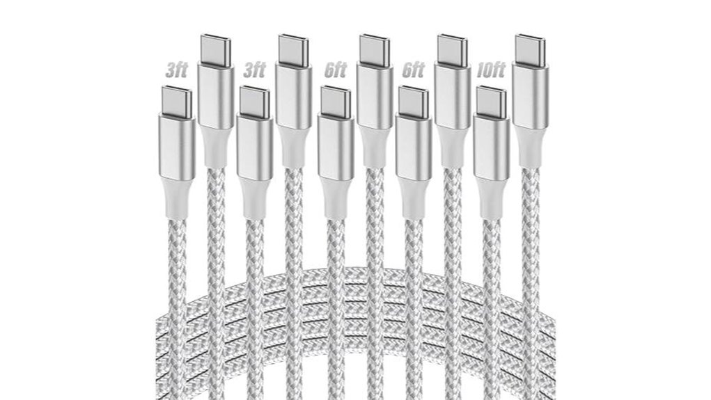 Charging Cable Sets for Travel Keep You Connected Anywhere 3 usb c 5 pack 60w