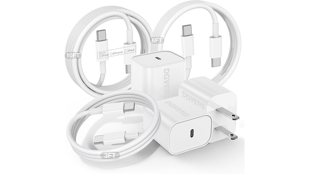Top Travel Charging Cable Sets (Short + Long Combo) Must‑Have 2 usb c charger 3 pack cables