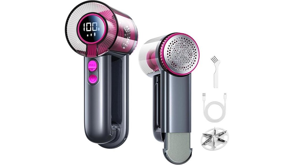 Must-Have Fabric Shavers for Travel (Pill Removers) 13 usb c fabric shaver display