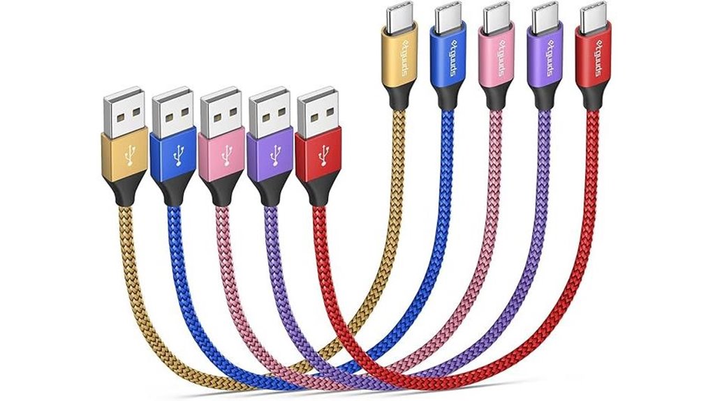 Short Charging Cables for Airports (No Cable Sprawl) On-the-Go 8 usb c fast charging pack