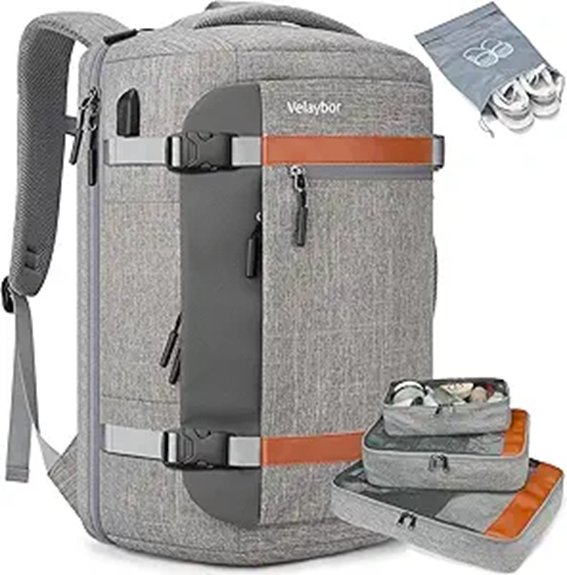 Airport-Friendly Travel Backpacks with Laptop Compartments 3 usb cube 42l travel backpack