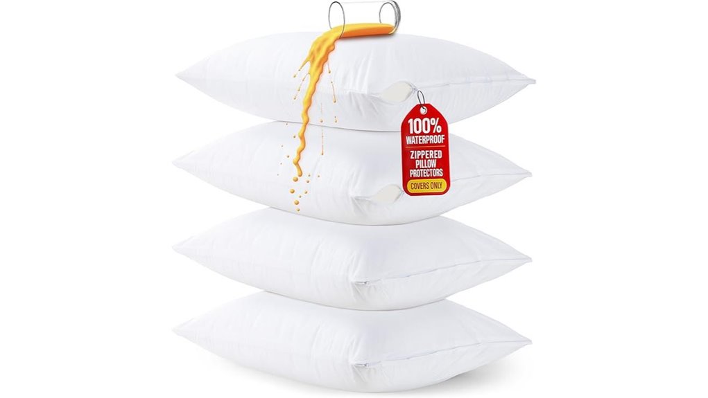 Best Pillow Protectors (Zip) for Spotless, Airy Sleep 4 utopia queen ultra waterproof