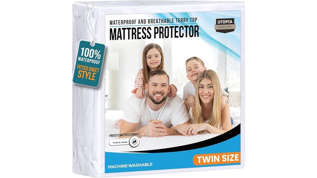 Best Mattress Protector (Waterproof) That Keeps Sheets Dry 2 utopia waterproof twin protector