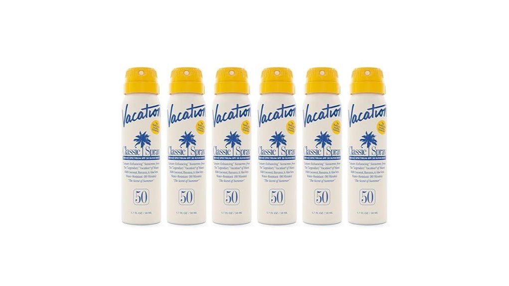 vacation six pack spf50 sprays