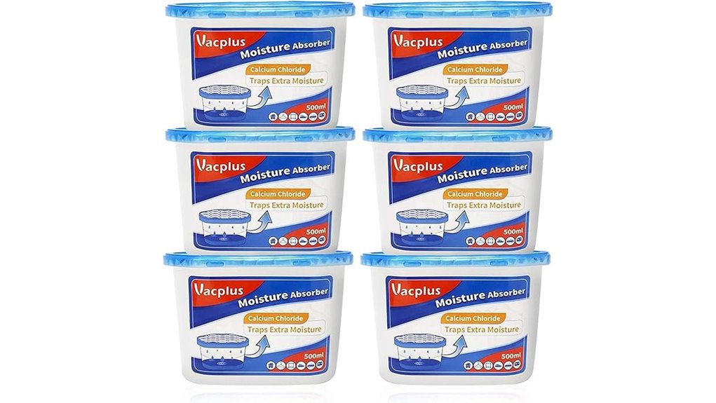 Mini Dehumidifier Packs (Moisture Absorber) Keep Spaces Dry 9 vacplus 6 pack portable absorbers