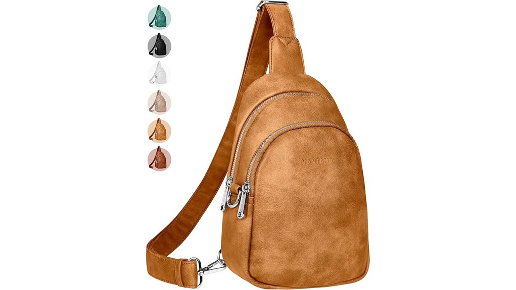 Top Sling Bags with Hidden Zippers (Anti-Pickpocket Designs) 10 vantamo rfid crossbody bag