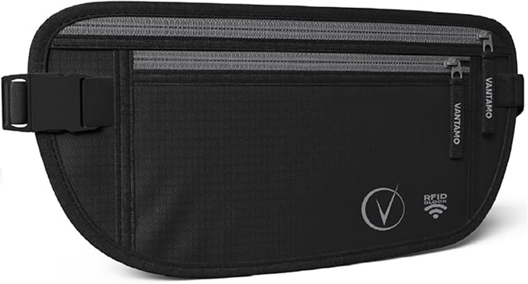 Top Travel Belts with Hidden Pockets (Low-Profile Security) 8 vantamo rfid passport belt