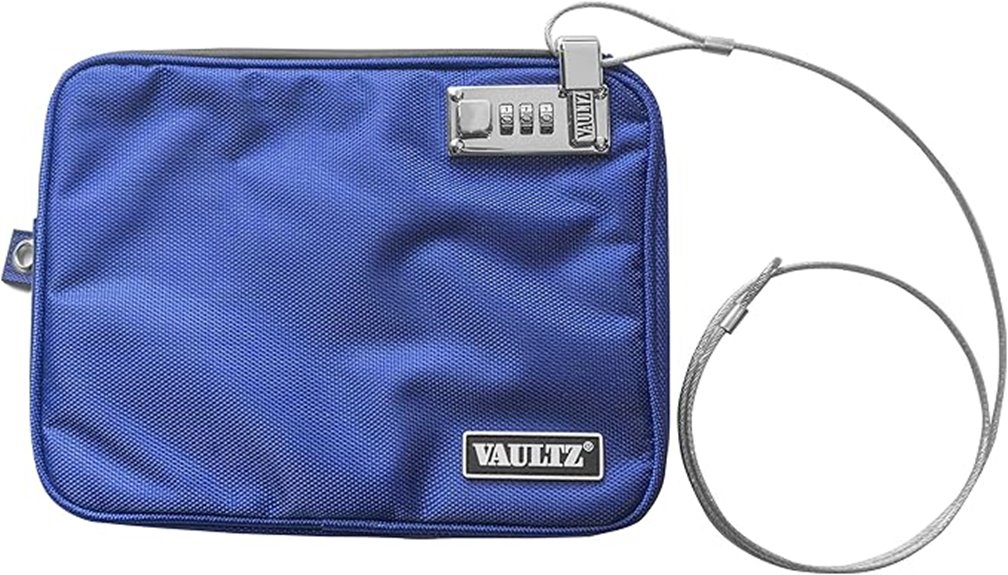 vaultz locking water resistant pouch