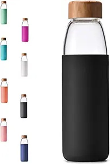 Travel Water Bottles: Stainless Steel vs Plastic vs Glass 3 veegoal 25oz glass bottle