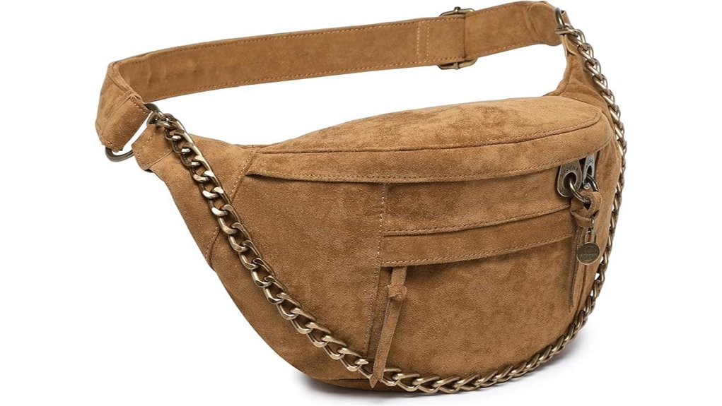 vegan suede anti pickpocket sling