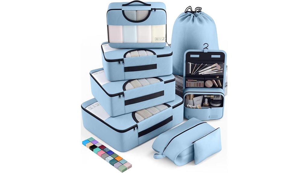 Top Suitcase Organizers for Hotel‑Hopping Split‑Stay Trips 3 veken 8 cube packing bag