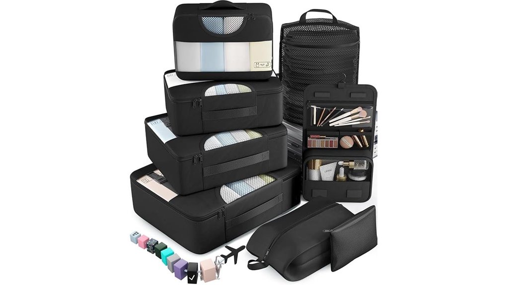 Packing Cube Sets Ideal for 40L Backpacks: Long, Narrow Cubes 3 veken packing cubes organizer
