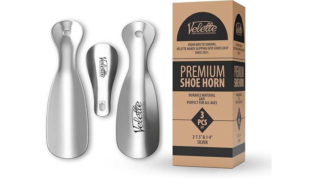 velette 3 pack metal shoehorn