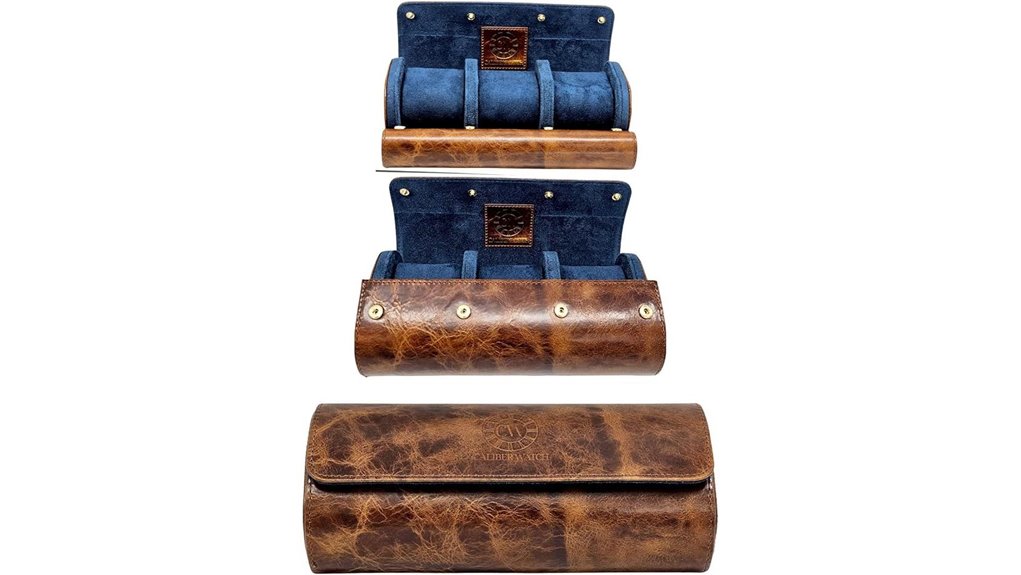 velvet interior 3 watch roll
