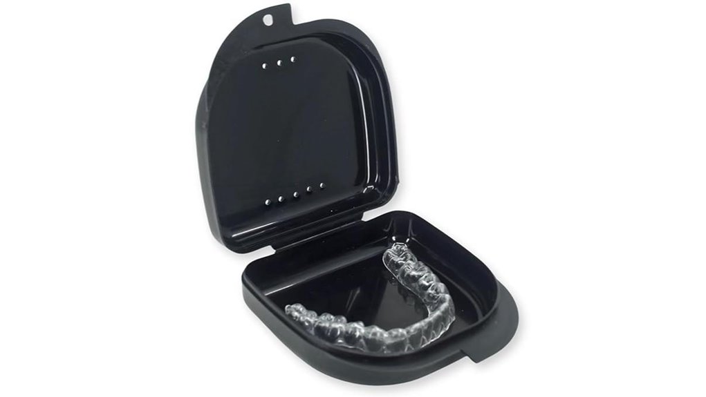 Vented, Crush‑Resistant Mouthguard Cases for Traveling 15 ventilated aligners retainer case