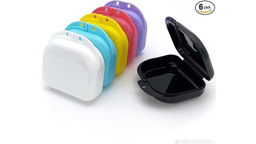 Vented, Crush‑Resistant Mouthguard Cases for Traveling 5 ventilated retainer case set