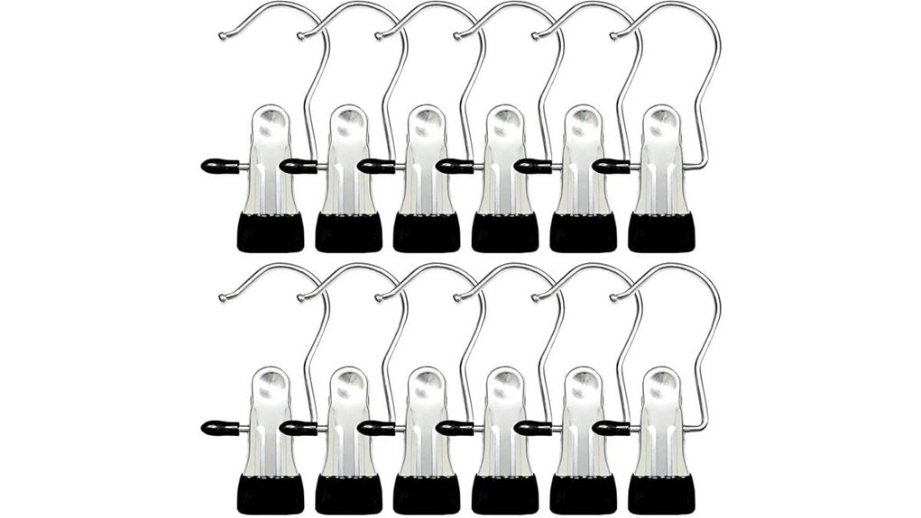 Top Shower Shoe Drying Hooks (Clip-On) That Won’t Fall Off 4 versatile 12 pack boot hangers