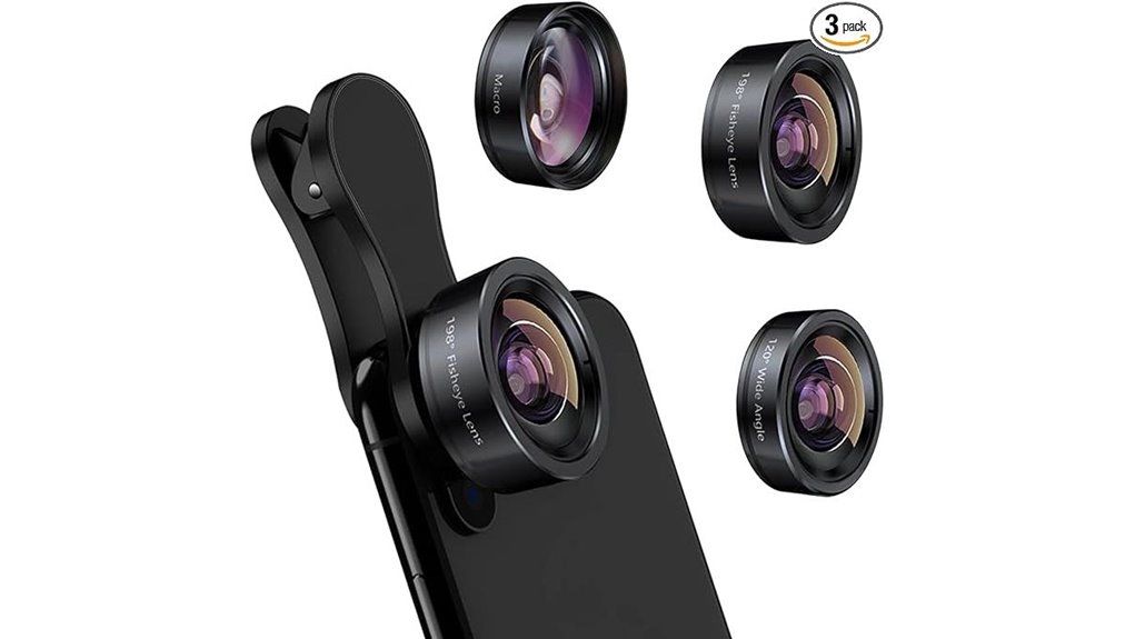 Smartphone Lens Kits for Epic Travel Photos (Wide + Macro) 2 versatile 3 in 1 lens kit