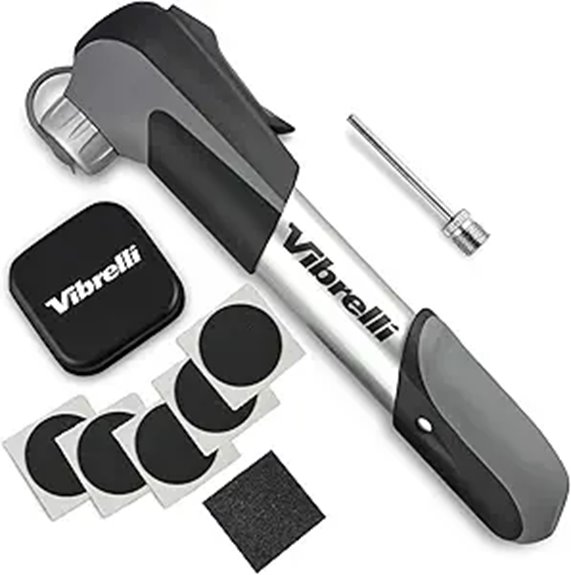 Travel-Ready Compact Bike Pumps: Mini & Efficient 8 vibrelli 120 psi dual valve