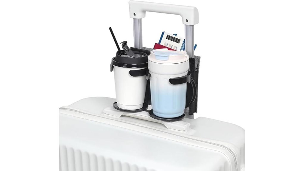 Luggage Handle Cups for Coffee on the Move (Clip‑On Holders) 5 vigorport double cup holder