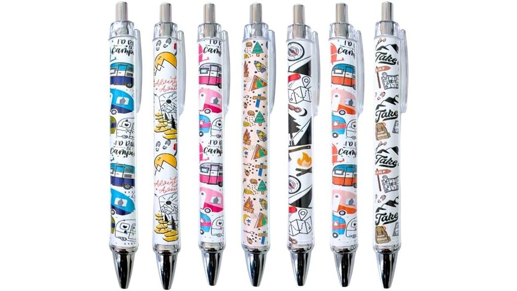 vintage camper 7 piece pens