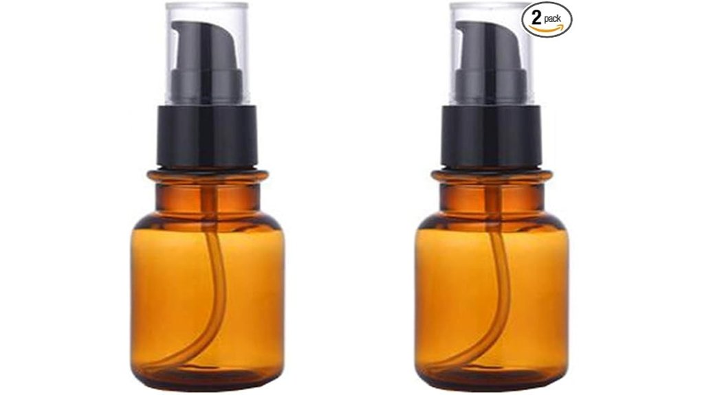 Leak‑Proof Travel Bottles for Oils: Perfect on the Go 2 vipolish twin amber pump