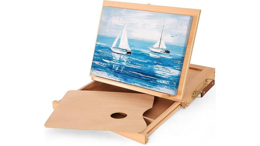 Best Travel Easels (Lightweight Tabletop) for Artists On Move 11 viswin easel drawer palette