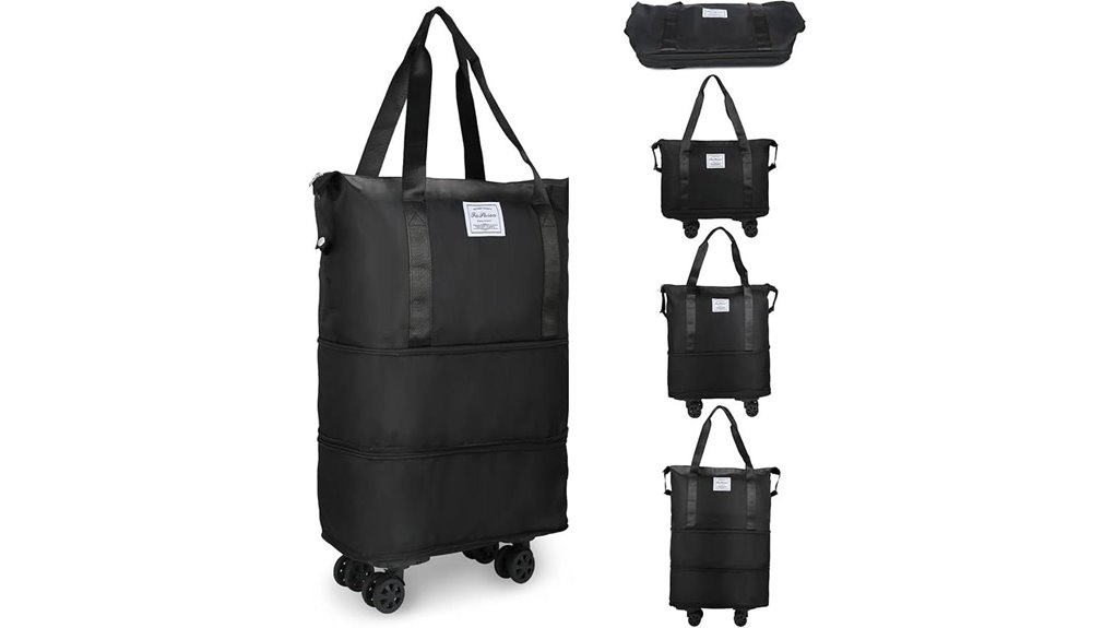 Best Expandable Suitcases for Shopping Trips (Souvenir Space) 15 voowo rolling duffle bag