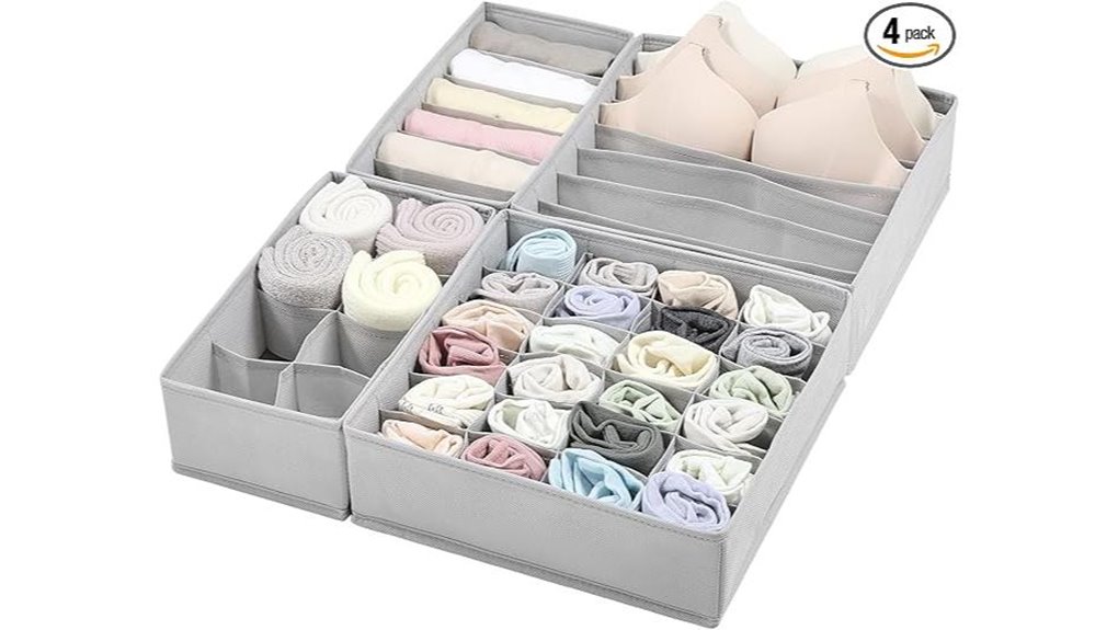 Packing Organizers: Drawer-Style Cubes for Underwear & Socks 5 vtopmart 4 pack underwear organizers