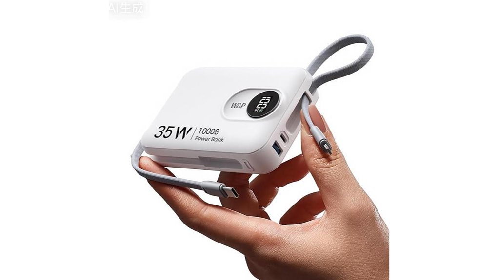 Power Banks with Built-In Cables (USB‑C/Lightning) Keep Charged 2 w p 35w 10k charger
