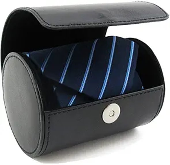 wajj black necktie travelcase