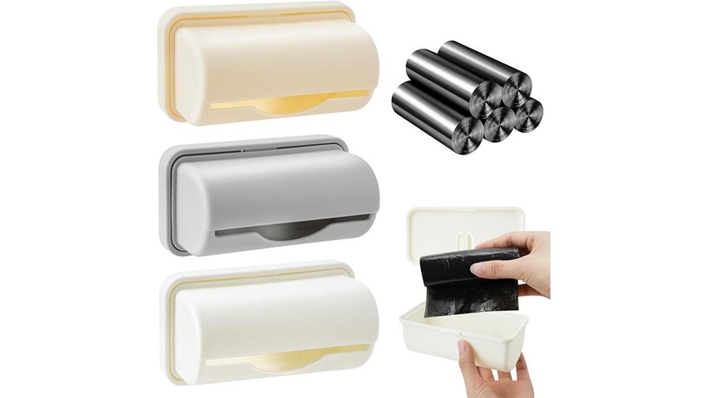 wall mounted 100 bag trash holder
