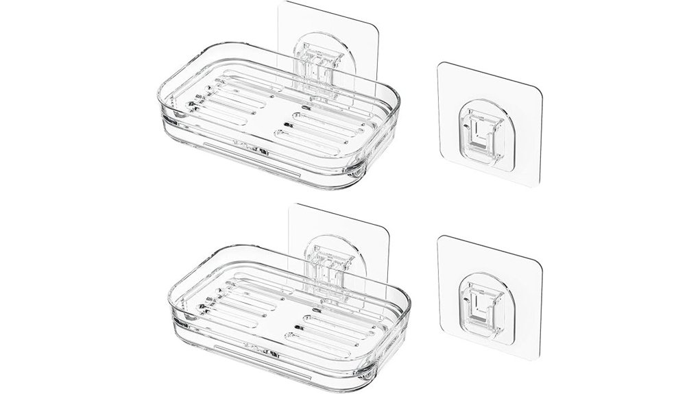 Shampoo Bar Holders with Drainage – No More Mushy Bars 9 wall mounted self draining soap dish