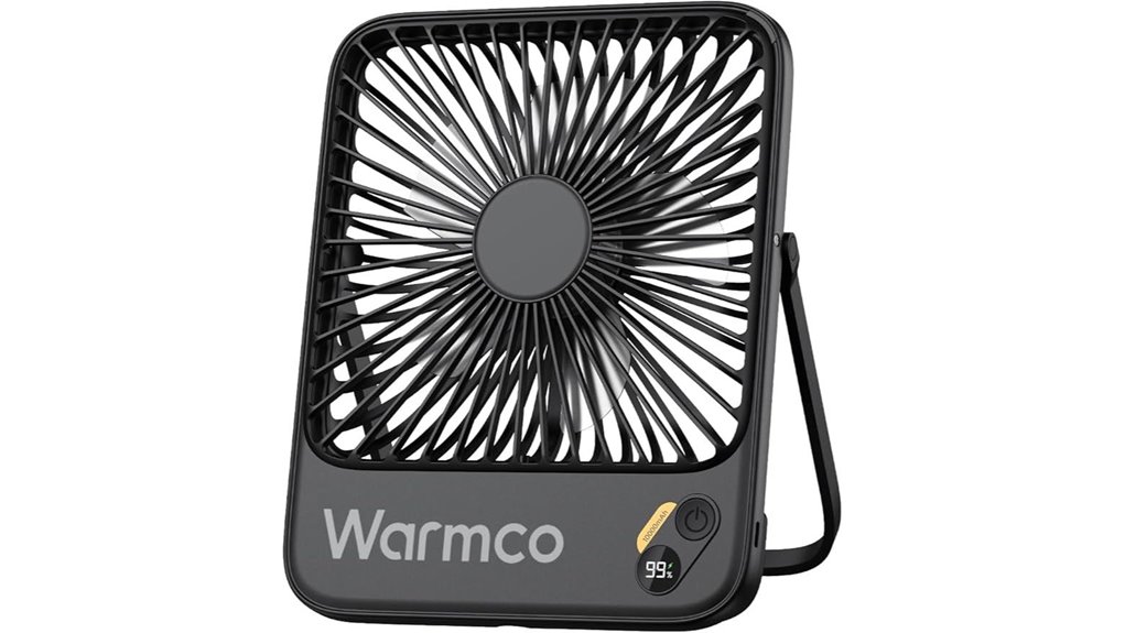 warmco 10000mah portable fan