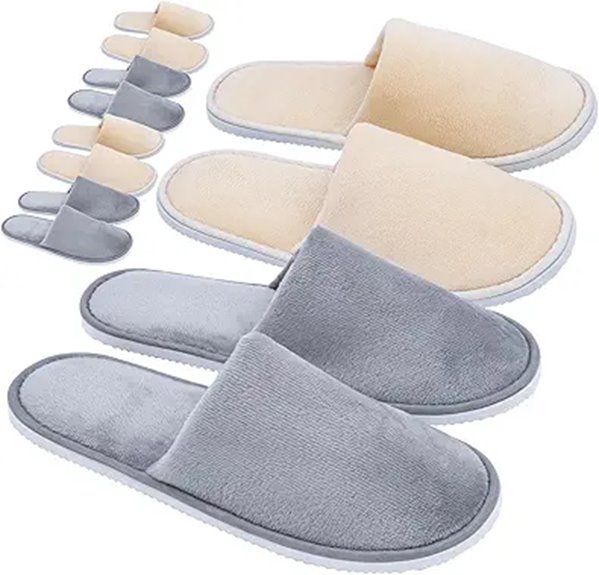 Travel Slippers with Washable Soles Loved by Hotel Guests 7 washable 6 pair non slip slippers
