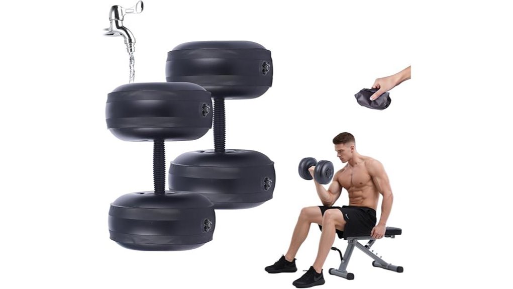 water adjustable dumbbell set