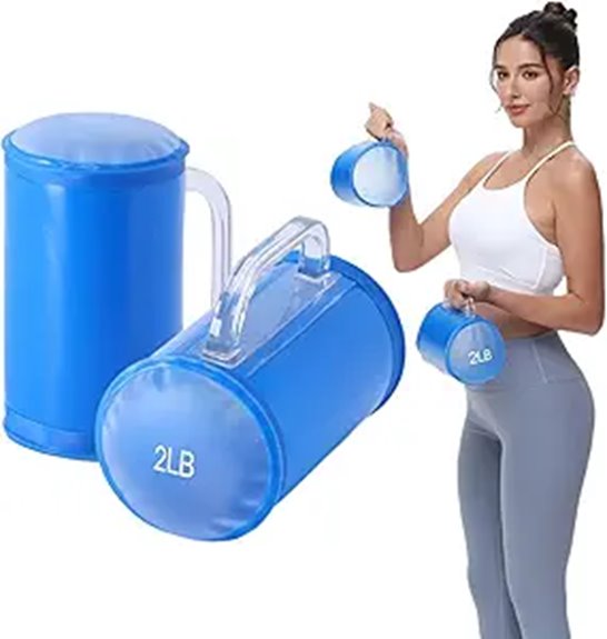 water filled portable adjustable dumbbells