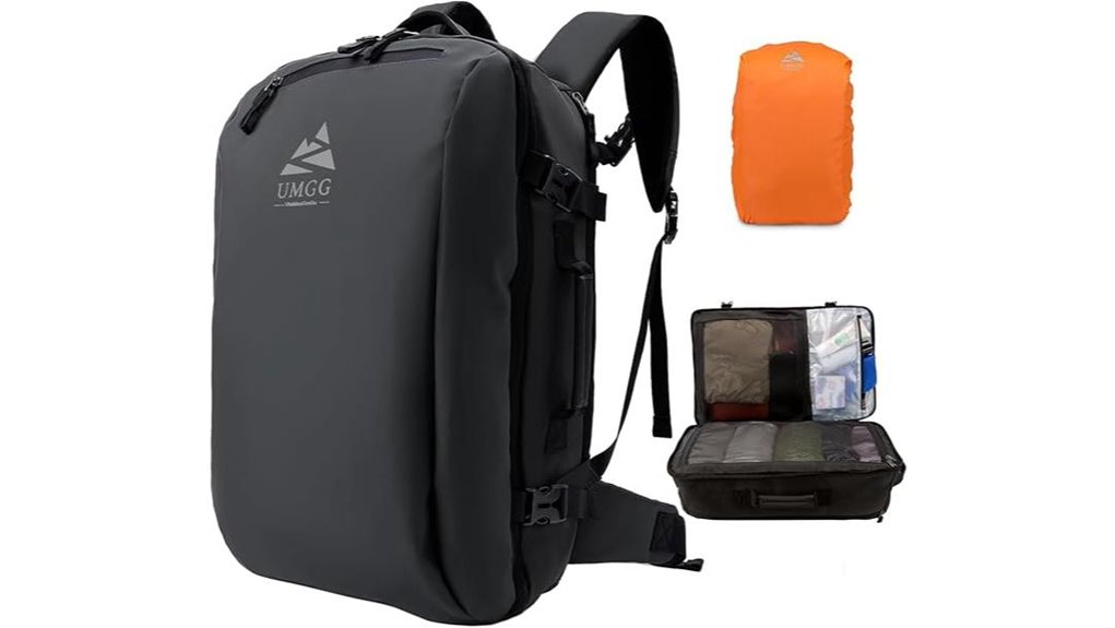 water resistant 40l tsa backpack