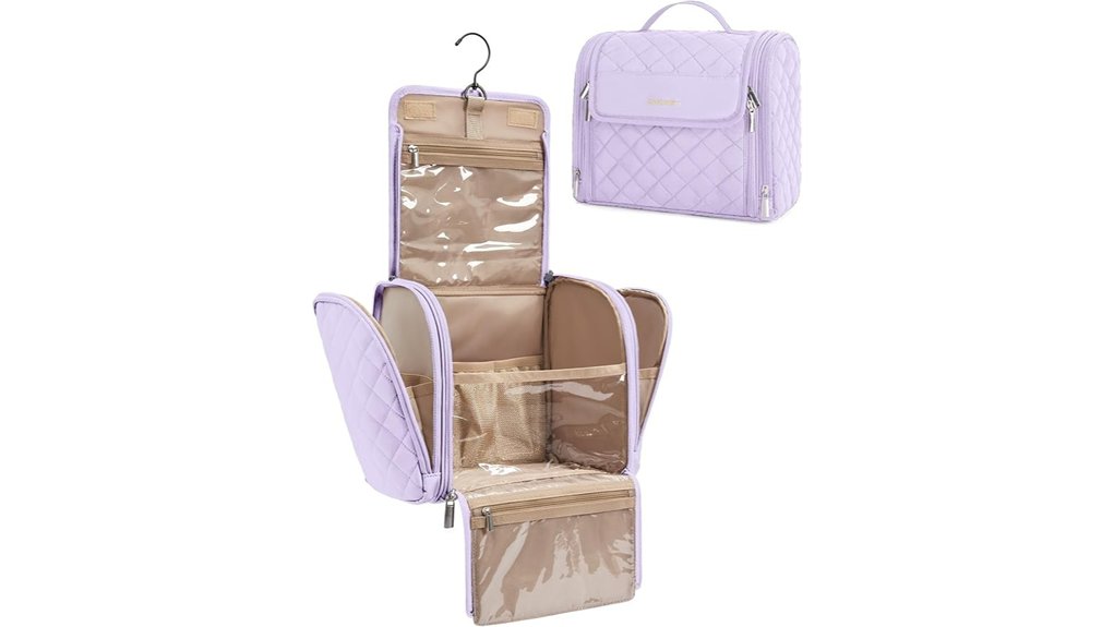Toiletry Bags with Easy-Clean Lining for Spill-Proof Travel 9 water resistant hooked toiletry bag