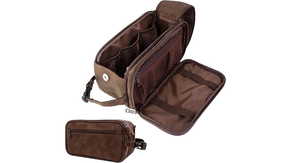 Travel Shaving Kits (All‑in‑One Organizers): Groom Wherever You Go 6 water resistant leather toiletry bag