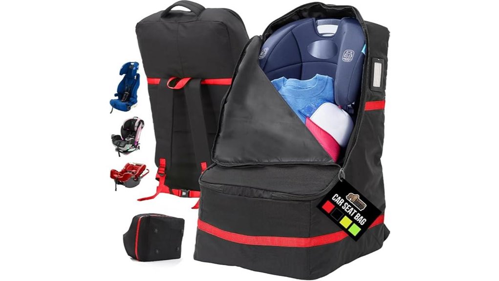 Best Hands-Free Airport Carry Car Seat Travel Backpacks 11 water resistant padded seat bag