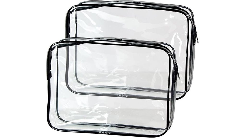 water resistant tsa quart 2 pack