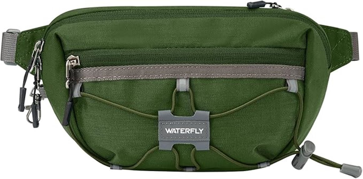 Travel Belt Bags with Water‑Resistant Zippers: CityProof Ready 7 waterfly 1 5l rfid crossbody